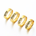 Projetos simples do anel da placa de ouro 18K, projetos do nome do anel do ouro